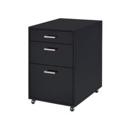Coleen - High Gloss Cabinet - Black / Chrome