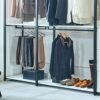 Fiona - Freestanding Walk In Closet System With Metal Frame Durable Storage Solution Melamine - White - Image 6