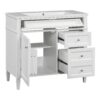 Bathroom Vanity With Top Sink, Modern Bathroom Storage Cabinet 2 Drawers And A Tip-Out Drawer, Single Sink Bathroom Vanity - White - Image 13