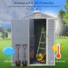 4X6Ft Resin Outdoor Storage Shed Kit-Perfect To Store Patio Furniture - Gray - Image 9