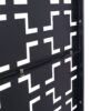 Outdoor / Indoor Privacy Screen Metal Privacy Screen, Freestanding Decorative Privacy Screen For Deck Balcony Patio - Black - Image 10