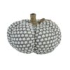 Knite Pumpkin Ornament Decor For Holiday Harvest Festival Fall Festival & Thanksgiving (Set of 2) - White / Gray - Image 9