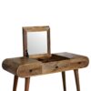 Round Dressing Table - Oak - Image 6