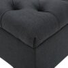 Glouster - Contemporary Storage Ottoman With Button Tufted Diamond Stitching - Dark Gray - Image 2
