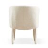 Modern Accent Chair White Single Sofa Chair, Upholstered Side Chair Teddy Comfy Chair For Dining Room / Bedroom / Living Room / Reception 1 Piece - Off White - Image 8