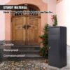 Large Package Delivery Parcel Mail Drop Box With Lockable Storage Compartment Heavy Duty Weatherproof For Express Mail Delivery For Home & Business Use - Black - Image 6