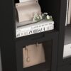 Modern Painted Cabinet With Glass Doors And Drawer - Black - Image 10