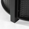 30" Propane Gas Fire Pit Table, 50000 Btu Round Steel Fire Pit With Imitation Wood Grain For Outside Patio Deck Garden Backyard - Black - Image 5