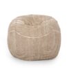 Vida - Modern 5 Foot Rounded Bean Bag - Snow White / Beige - Image 2