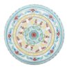 Vibrant Mosaic Side Table With Roman Pattern Ceramic Tile Top - Teal - Image 9