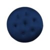 Yolanda - Round Upholstered Accent Ottoman - Navy Blue / Gold - Image 3