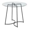 Cece - Contemporary Dinette Table - Black / Clear - Image 3