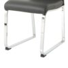 Modern Dining Chair (Set of 2), Upholstered With Cloth And Electroplated Metal Legs For Home Furniture - Charcoal Gray - Image 9