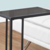 Accent Table, C - Shaped, Tempered Glass, Contemporary & Modern - Black - Image 2