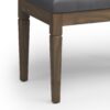 Waverly - Small Tufted Ottoman Bench - Stone Gray - Image 3