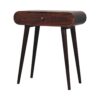 Mini Dressing Table With Foldable Mirror - Walnut - Image 3