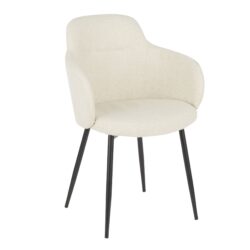 Boyne - Industrial Chair - Black / Cream
