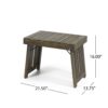 Temptation - Outdoor Foldable Side Table With Slat Design - Gray - Image 3