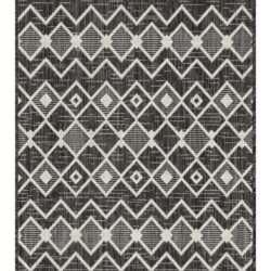 Sunshine - 2'7" X 7'3" Indoor, Outdoor, Polypropylene Area Rug - Anthracite
