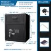1 1 Cu Ft Keypad Depository Safe - Black - Image 9