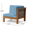 Oana - 3 Piece Sofa Set With Water Resistant Cushions - Blue - Image 5
