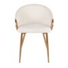 Claire - Contemporary Glam Chair (Set of 2) - Gold / Cream - Image 6