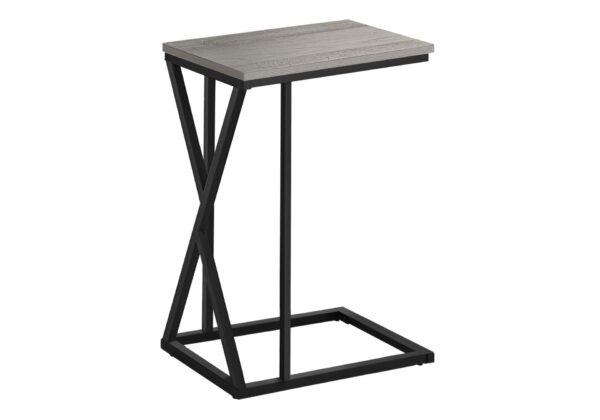Accent Table, C - Shaped, Contemporary & Stylish - Gray