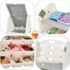 Kids Bookshelf Toy Storage Organizer With 17 Bins And 5 Bookshelves, Multi-Functional Nursery Organizer Kids Furniture Set Toy Storage Cabinet Unit With HDPE SheLF And Bins - Gray - Image 5