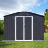 10'x12' Garden Sheds Outdoor Storage Sheds - Dark Gray - Image 3