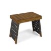 Outdoor Wooden Foldable Side Table - Teak - Image 5