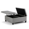 Ellis - Coffee Table Storage Ottoman - Dove Gray - Image 3