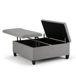 Ellis - Coffee Table Storage Ottoman - Dove Gray