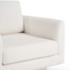 360° Modern Swivel Accent Chairs Round Armchair, Thick Padded Lounge Sofa Upholstered Comfy (Set of 2) - Cream - Image 9