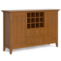 Bedford - Sideboard Buffet And Wine Rack - Light Golden Brown