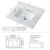 Elegant Sintered Stone Bathroom Vanity Top With Rectangular Ceramic Sink - Carrara White - Image 3