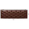 Bedroom End Of Bed Bench Tufted Upholstered End Of Bed Bench End Of Bed Entrance Shoe Bench, 60" With Nailhead Trim And Shelf Bedroom Upholstered Leather Bench Living Room Shoe Rack Footstool - Dark Brown - Image 12