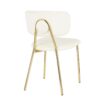Bouton - Contemporary / Glam Chair (Set of 2) - Gold / Cream - Image 4