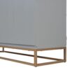 Queen Size Murphy Bed With Iron Legs, Modern Design - Gray - Image 10