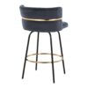 Cinch - Contemporary Fixed Height Counter Stool With Swivel With Round Footrest (Set of 2) - Black - Image 4