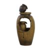 Traditional Rustic Decorative 3 Tier Water Fountain With Pot Design, With Light And Pump, For Indoor And Outdoor - Brown - Image 5