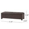 Santiago - Wicker Storage Bench - Brown Multi - Image 8
