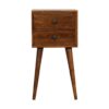 Mini 2 Drawer Nightstand - Chestnut - Image 10