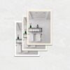 Bathroom Medicine Cabinet With Lights, LED Medicine Cabinet With Mirror, Lighted Medicine Cabinet With Defogger, Dimmer, Digital Clock & Temp Display, Surface Mount - Silver - Image 5