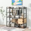 Open Style Wardrobe With Hanging Rails, Shelves And Drawers - Black - Image 24