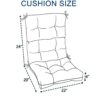 2 Piece High Back Patio Chair Cushion Set, Tufted Adirondack And Rocking Chair Cushions For Garden - Red - Image 10