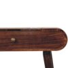 Mini Dressing Table With Foldable Mirror - Walnut - Image 9