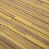 Acacia Wood Patio Dining Table, 69"L Rectangle Outdoor Table - Teak / Black - Image 10