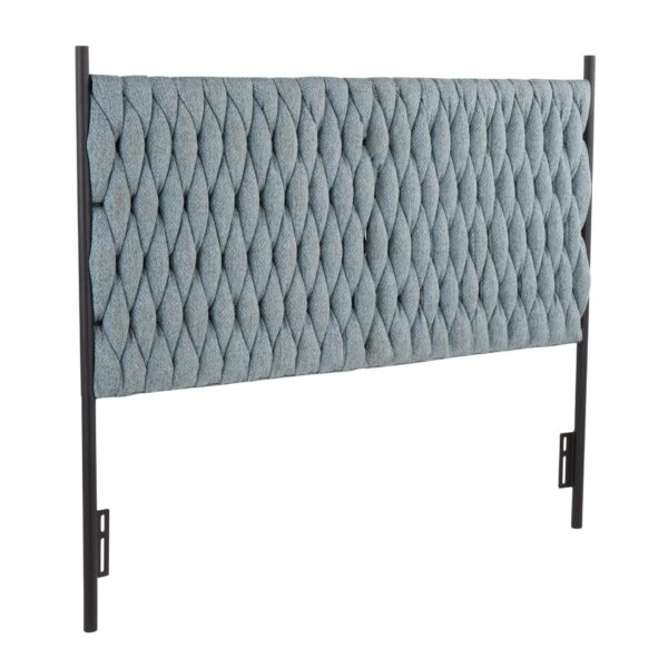 Braided Matisse - Queen Size Headboard - Black / Blue