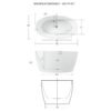 Acrylic Freestanding Bathtub, Elegant Oval Shape Soaking Bathtub, Brushed Nickel Drain And Integrated Slotted Overflow Assembly, Cupc Certified - Glossy White - Image 3