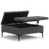 Laura - Lift Top Storage Ottoman - Gray - Image 3